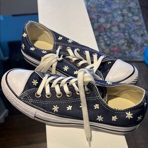 Converse Navy Blue Floral Sneakers